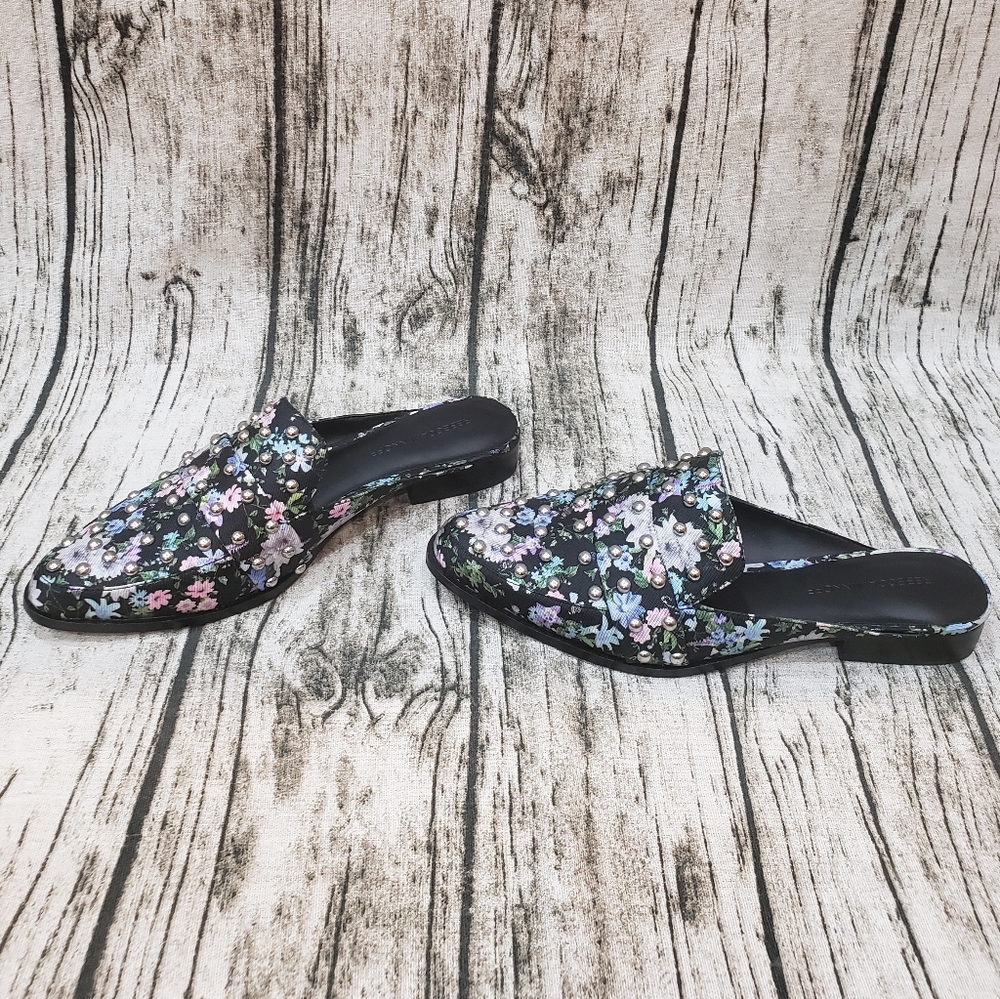 Sassy Studded Rebecca Minkoff Floral Mules - Picture 13 of 15